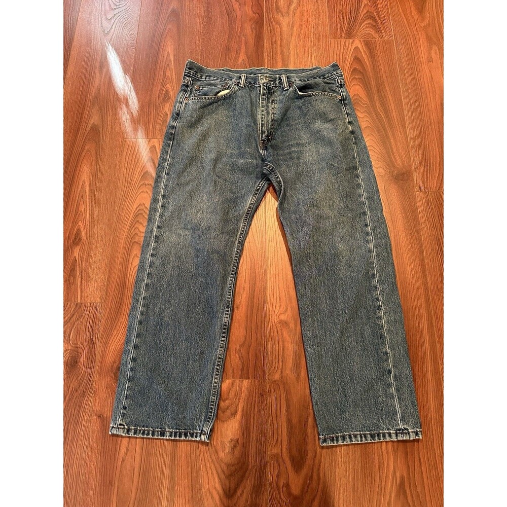 Levis Jeans Mens 36x29* Blue 505 Regular Straight American Workwear Medium Denim
